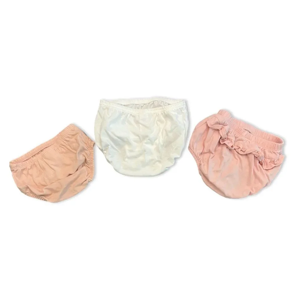 3 Pack Diaper Covers Bloomers for Baby Girl (3 sizes)